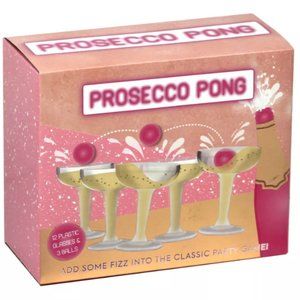 Table Fun Prosecco Pong Set with 12 Glasses & 3 Ping Pong Balls